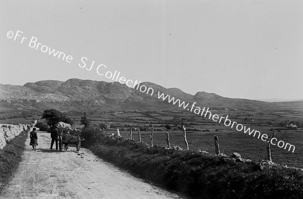 DOWN THE HILL WITH SLIEVE DA EN IN BACKGROUND